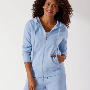 *NWT* Tommy Bahama Tobago Bay Light Sky Blue Zip-Up Hoodie (Size S)
